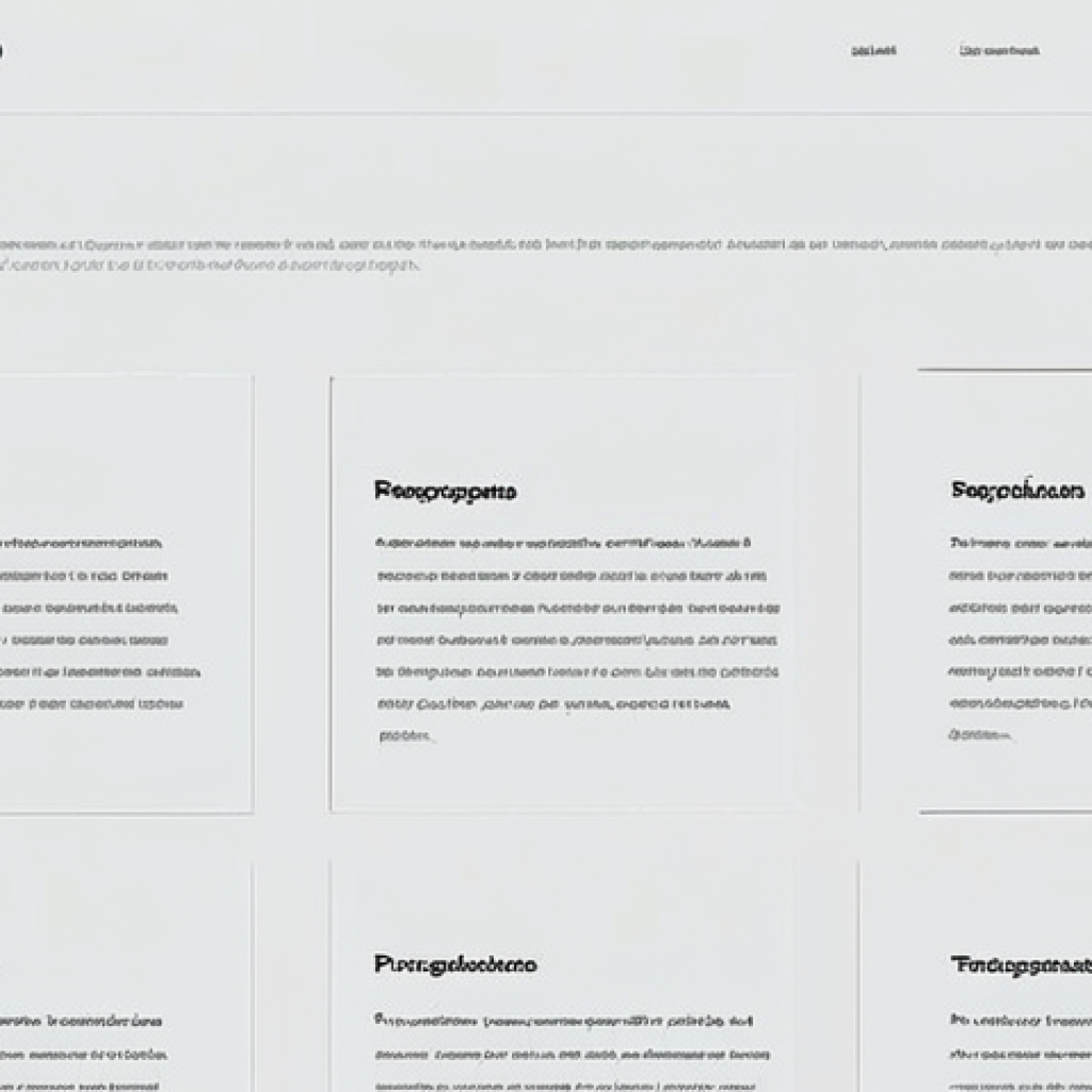 Minimalist Web Design**

A clean website layout showcasing minimalist design principles, using generous negative space. The design features a simple icon and clear typography, emphasizing readability. The color palette is muted and professional. Safe for work, appropriate content, fully clothed, professional, perfect anatomy, natural proportions, high quality.

**