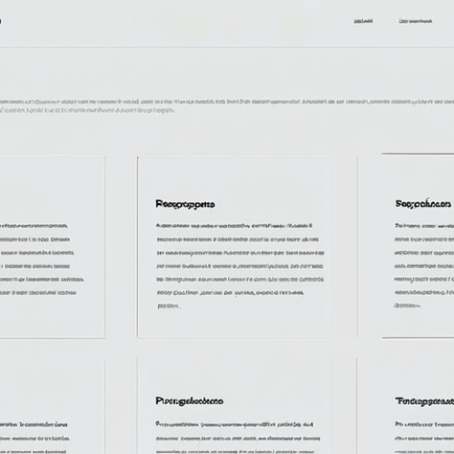 Minimalist Web Design**

A clean website layout showcasing minimalist design principles, using generous negative space. The design features a simple icon and clear typography, emphasizing readability. The color palette is muted and professional. Safe for work, appropriate content, fully clothed, professional, perfect anatomy, natural proportions, high quality.

**