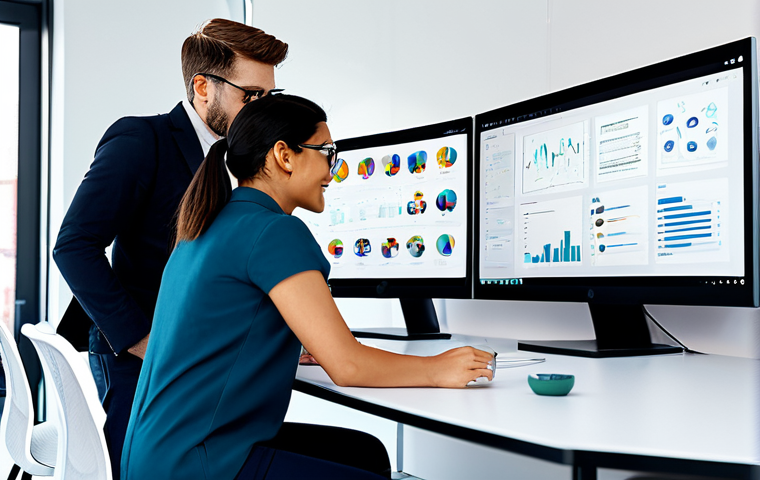 최고의 프로토타이핑 도구 비교 - Figma Collaboration** "A team of diverse professionals collaborating on a digital design project us...