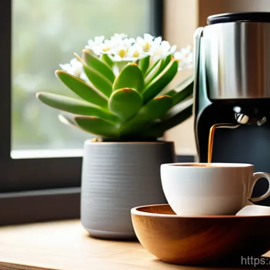 디자인에서 대비와 계층 구조의 활용 - **Image Prompt: Cozy Home Cafe Morning** A warmly lit, inviting home cafe setup. A person, casua...