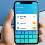 Home 3 아이콘 디자인을 위한 도구 추천 - **Prompt 1: Modern App Interface with Consistent Branding Icons** A close-up of a user's hands g...